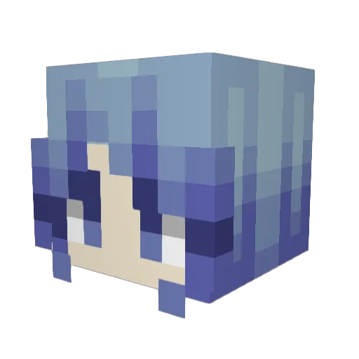 ShortSmurfSoph Minecraft avatar head, 3D render