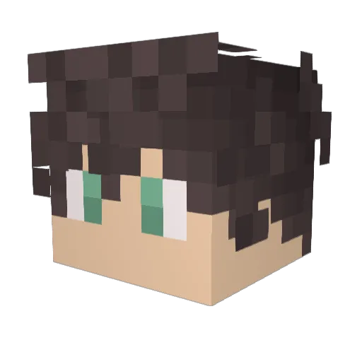 ShortSnout Minecraft avatar head, 3D render