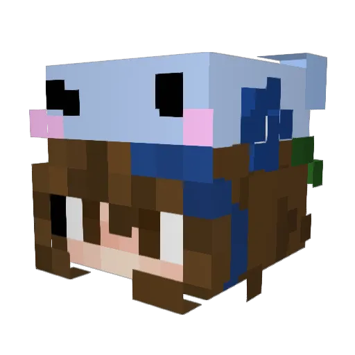 Short_stack_51 Minecraft avatar head, 3D render