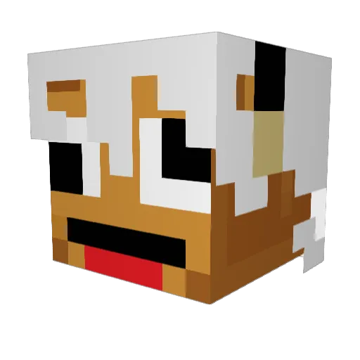 Shortbreadling Minecraft avatar head, 3D render