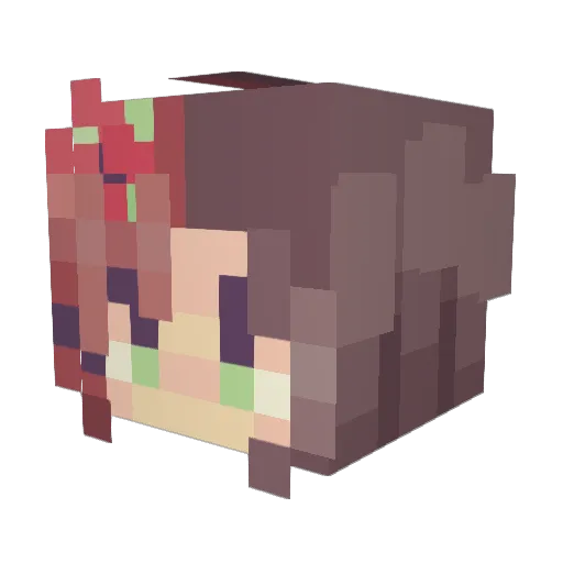 Shortcake6754 Minecraft avatar head, 3D render