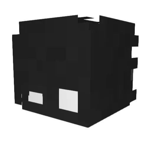 Shortest Minecraft avatar head, 3D render