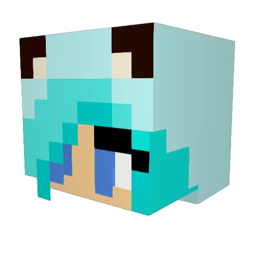 Shortngrumpy Minecraft avatar head, 3D render