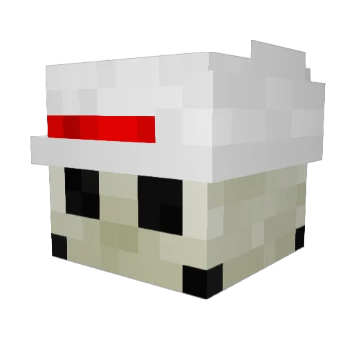 Shortny Minecraft avatar head, 3D render