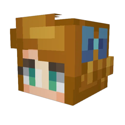 Shortrealm Minecraft avatar head, 3D render