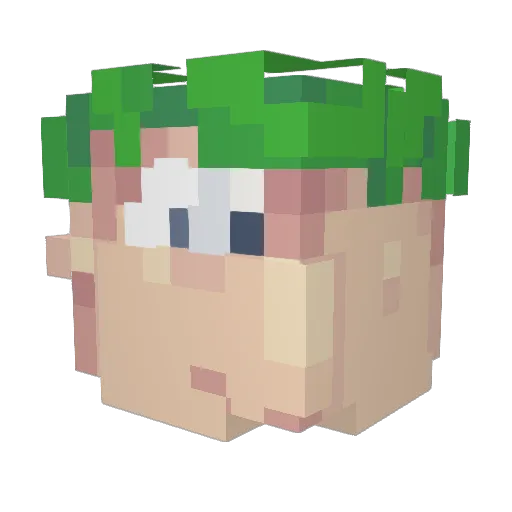 Shortstuff9000 Minecraft avatar head, 3D render