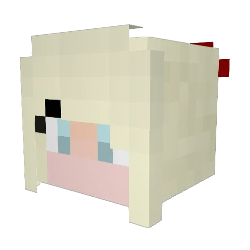 Shorty36 Minecraft avatar head, 3D render