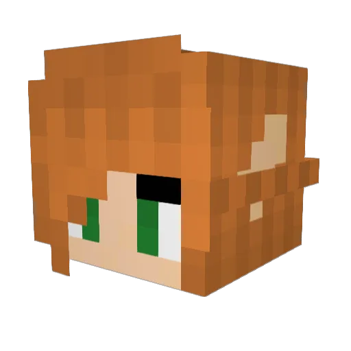 ShortyHalfPint Minecraft avatar head, 3D render