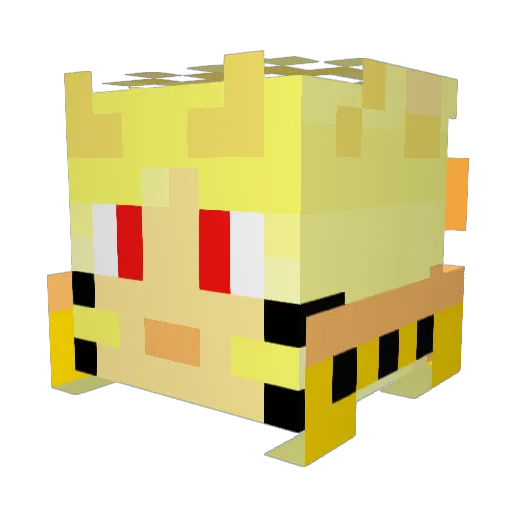ShortyLo Minecraft avatar head, 3D render