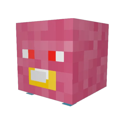 ShortycuHz Minecraft avatar head, 3D render