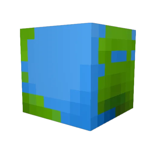 Shortys Minecraft avatar head, 3D render