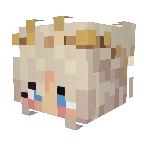 Shortyy Minecraft avatar head, 3D render