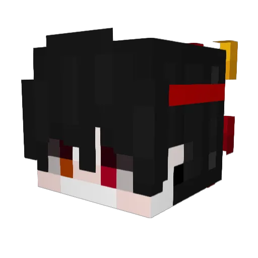 Shortze Minecraft avatar head, 3D render
