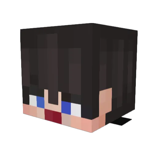 Shorxer Minecraft avatar head, 3D render
