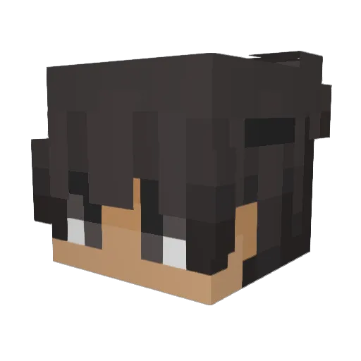 Shoseii Minecraft avatar head, 3D render