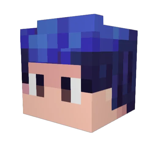 ShotPuno Minecraft avatar head, 3D render