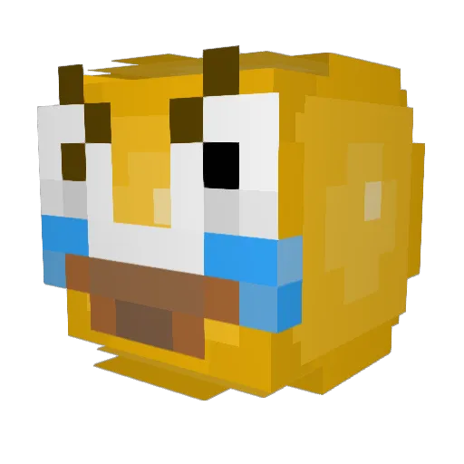 ShotRocket Minecraft avatar head, 3D render