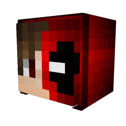 ShotSam Minecraft avatar head, 3D render