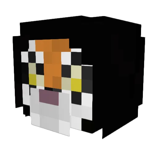 Shot_3M_ Minecraft avatar head, 3D render