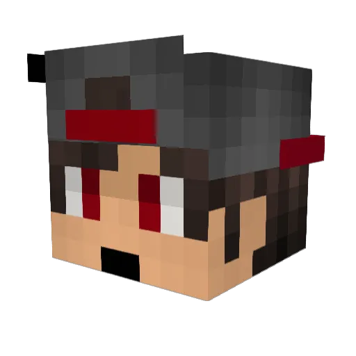 ShotfailHD Minecraft avatar head, 3D render