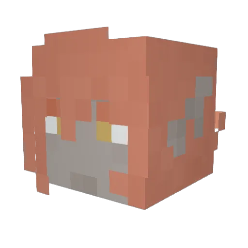 Shotomate Minecraft avatar head, 3D render