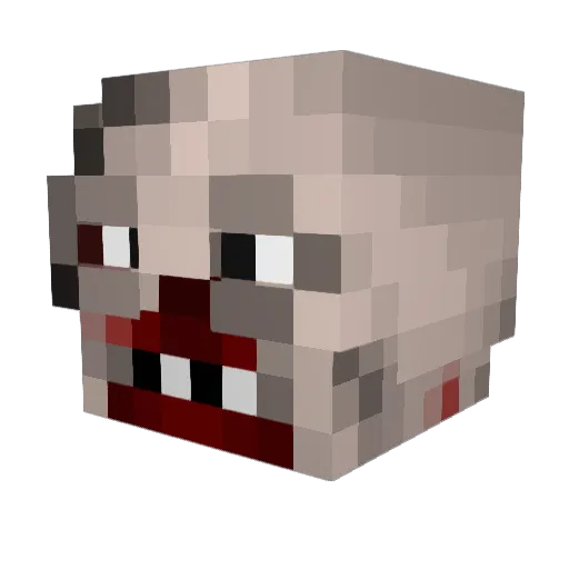 Shotspray77 Minecraft avatar head, 3D render