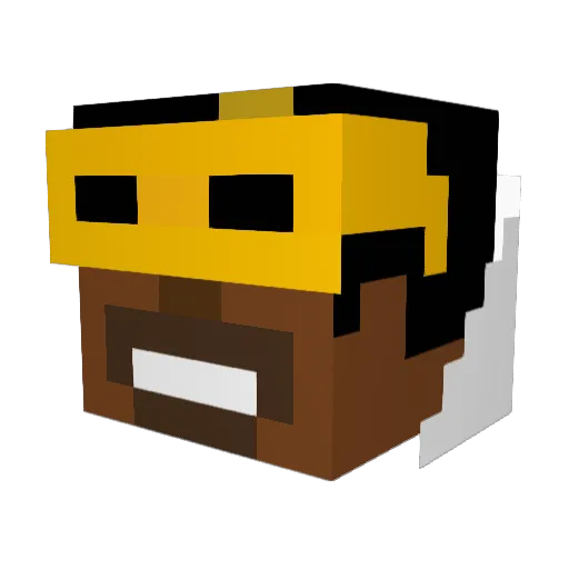 ShotszFired Minecraft avatar head, 3D render