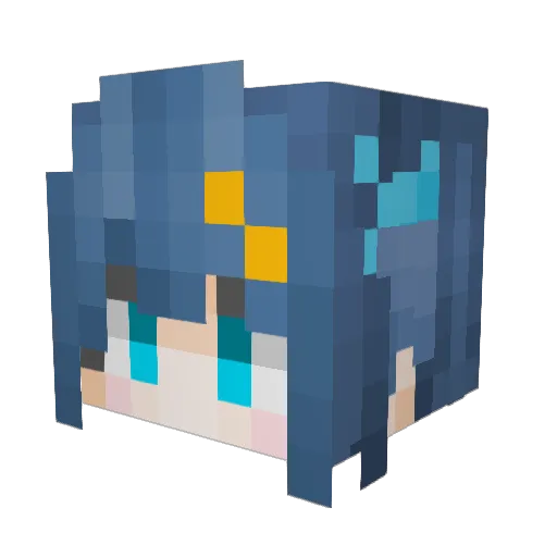 Shou_Zhang Minecraft avatar head, 3D render