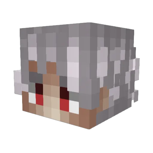ShougunHere Minecraft avatar head, 3D render