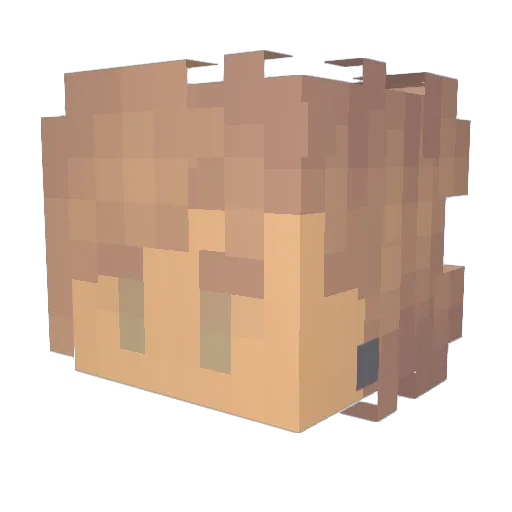 ShoukiOfficial Minecraft avatar head, 3D render