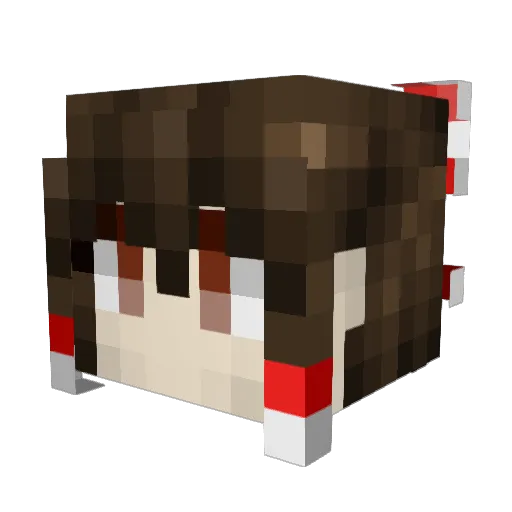 Shouko233 Minecraft avatar head, 3D render
