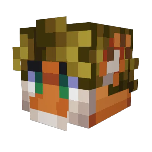 Shoutmon1000 Minecraft avatar head, 3D render