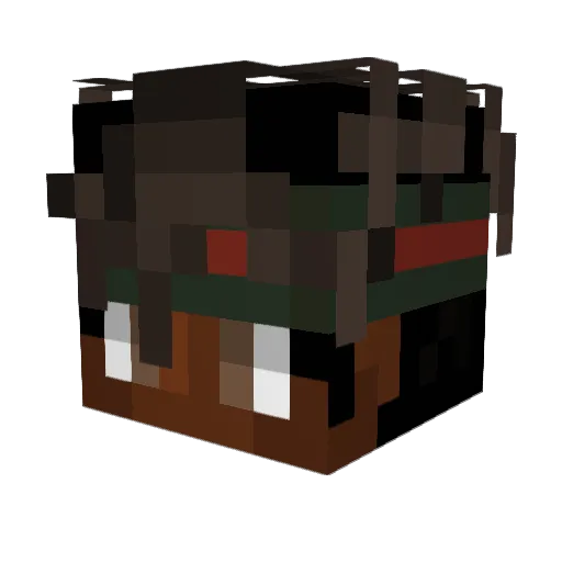 Shoutry Minecraft avatar head, 3D render