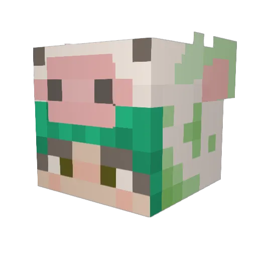 ShovelViking Minecraft avatar head, 3D render