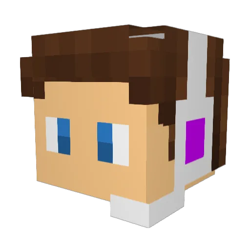 ShowKAdot Minecraft avatar head, 3D render