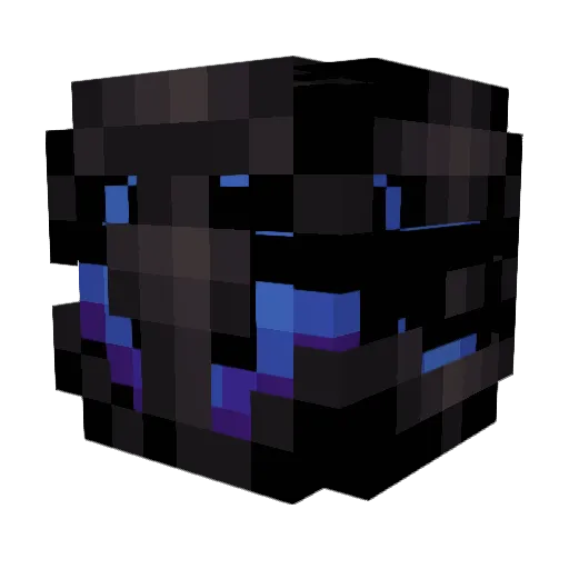 Showcased Minecraft avatar head, 3D render