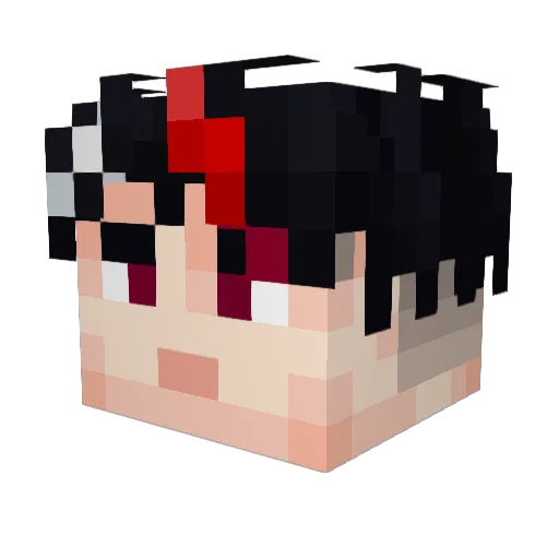 Showiie Minecraft avatar head, 3D render