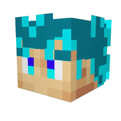Showmamma Minecraft avatar head, 3D render