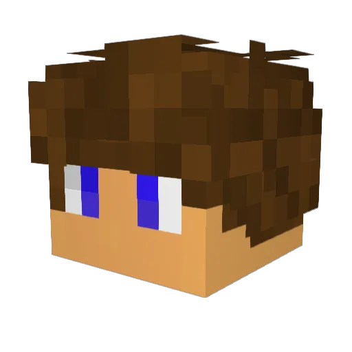 Showmandan Minecraft avatar head, 3D render