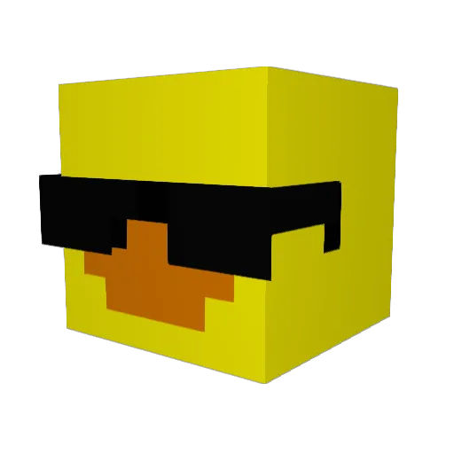 Showmik Minecraft avatar head, 3D render