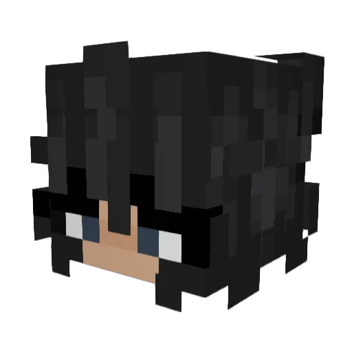 Shoya_ Minecraft avatar head, 3D render