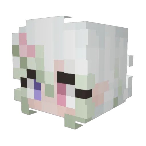 Shoyurei Minecraft avatar head, 3D render
