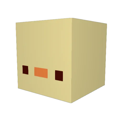 Shoyuuo Minecraft avatar head, 3D render