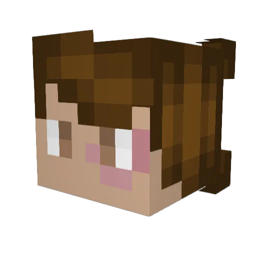 Shpaise Minecraft avatar head, 3D render
