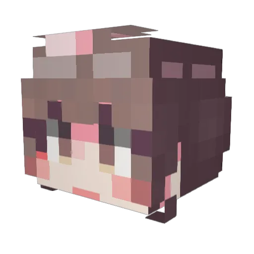 Shparklove7 Minecraft avatar head, 3D render