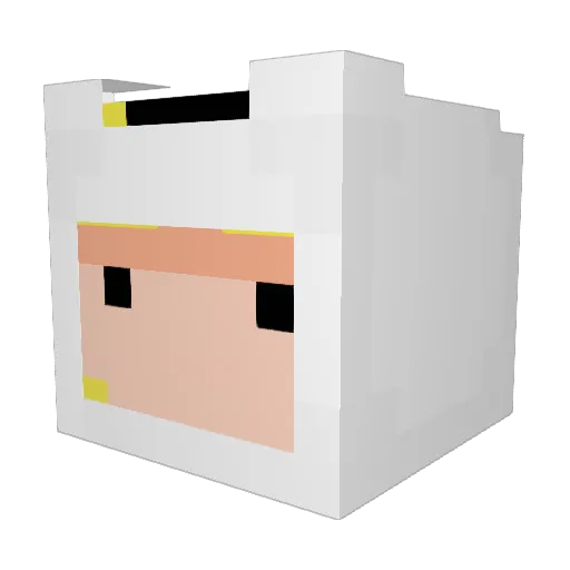 Shpetim Minecraft avatar head, 3D render
