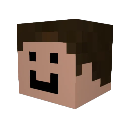 Shpinkty Minecraft avatar head, 3D render