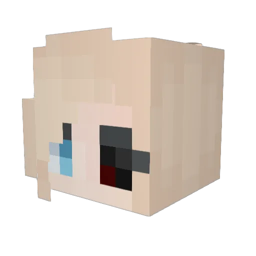 Shpitzzz Minecraft avatar head, 3D render