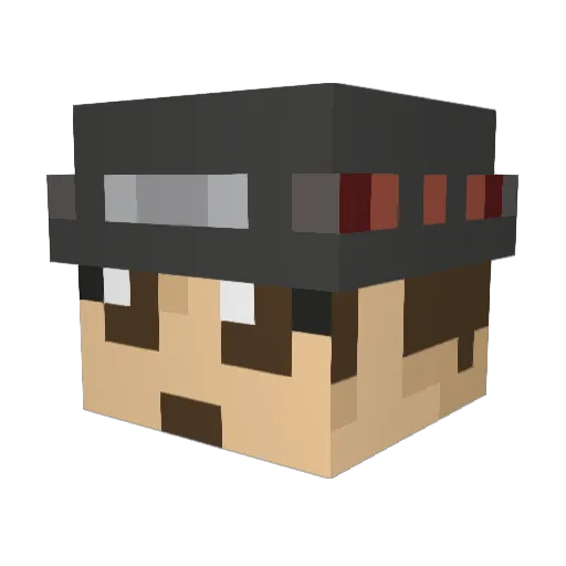 Shpleen Minecraft avatar head, 3D render