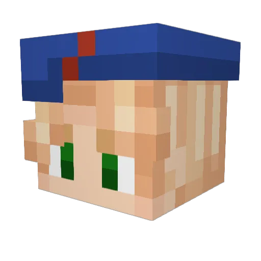 Shpyz Minecraft avatar head, 3D render